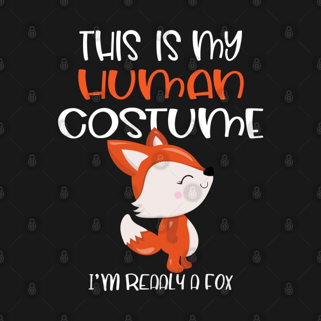 This Is My Human Costume I'm Really A Fox Halloween witch hat by Marcekdesign