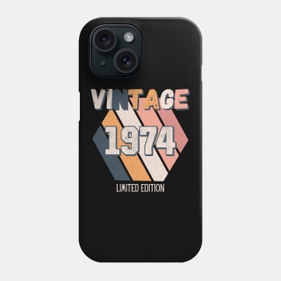 Vintage Since 1974 Birthday Retro Bday Fun Phone Case