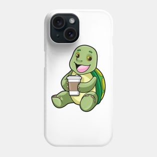 Turtle with Shell & Coffee to go Phone Case