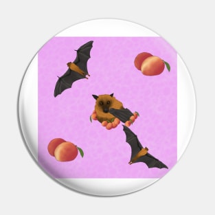 Fruit Bats and Mangoes Purple Pin