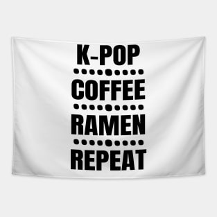 K-Pop, Coffee, Ramen, Repeat Tapestry