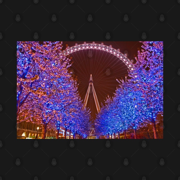 London Eye at night by vadim19