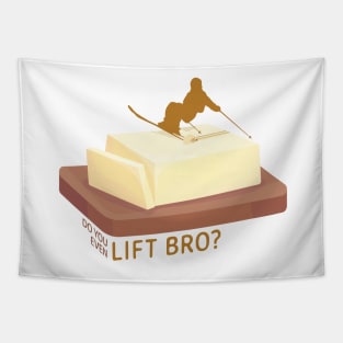 Ski Butter Carving | Do You Even Lift Bro? Tapestry