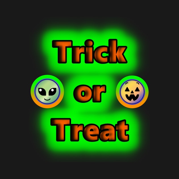 Trick or Treat Neon Retro Halloween by Creative Creation