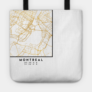 MONTREAL CANADA CITY STREET MAP ART Tote