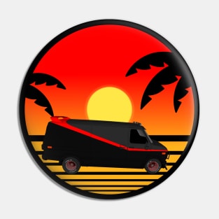 A Team Sunset - Beach - Palm Trees Pin