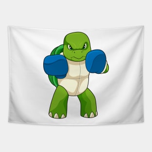 Turtle as Boxer with Boxing gloves Tapestry