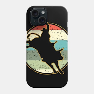 Farmer Bull Riding Western Farming Vintage Retro Phone Case