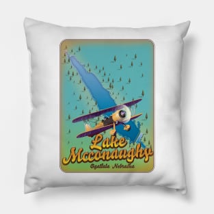 lake McConaughy Retro map Pillow