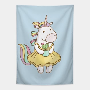 Unicorn with sweet cactus Tapestry