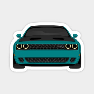 DODGE HELLCAT FRONT TEAL Magnet