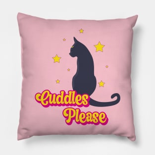 Cuddle amongst the stars cat OsoDLUX T-Shirt Pillow