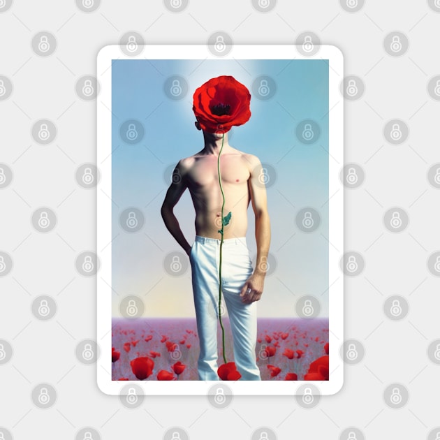 Mystery behind the flower Magnet by So Red The Poppy