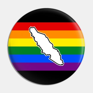 Vancouver Island BC - Rainbow Pride Flag - LGBTQ+ Love - Vancouver Island Pin