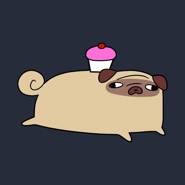 Pug and Cupcake by saradaboru