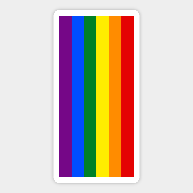 Vertical Gay Pride Rainbow Flag Homosexual Sticker Teepublic - pride flag id roblox