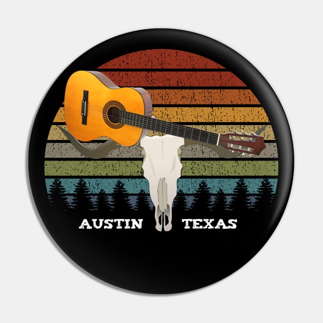 Austin Texas Music Pin by outrigger