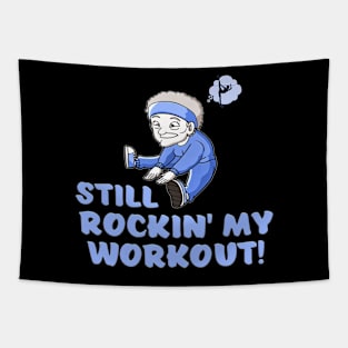 Grandma Ballet Still Rockin My Workout Funny Aging Exercise Tapestry