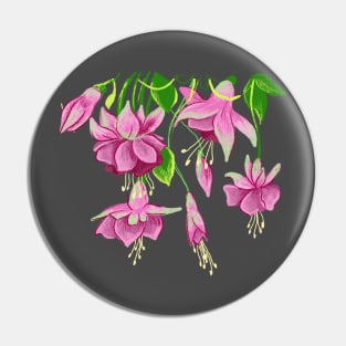 Fuchsia flower Pin