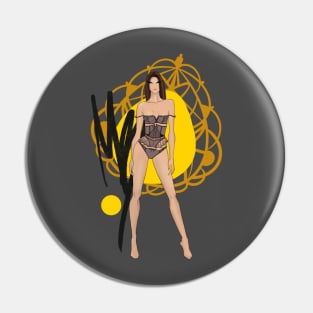 Fashion illustration. Design Pin