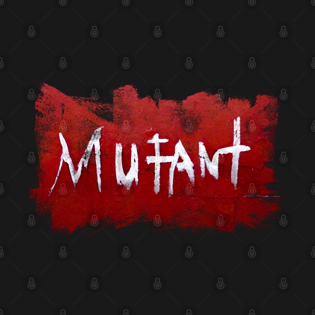 Mutant ! Painted on red wall by AO01