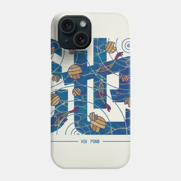 Koi Pond Kanji Phone Case by againstbound