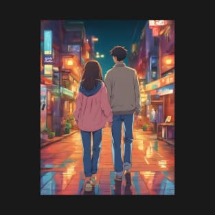 romantic anime couple T-Shirt