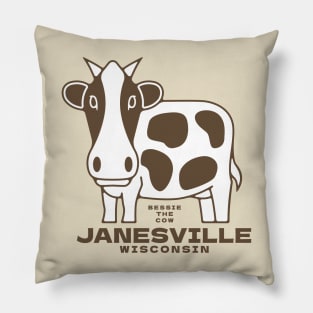 Bessie The Cow! Janesville, Wi Pillow