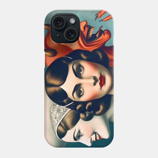 Girl undecided between good and evil, after all, am I good or am I bad? Phone Case by Marccelus