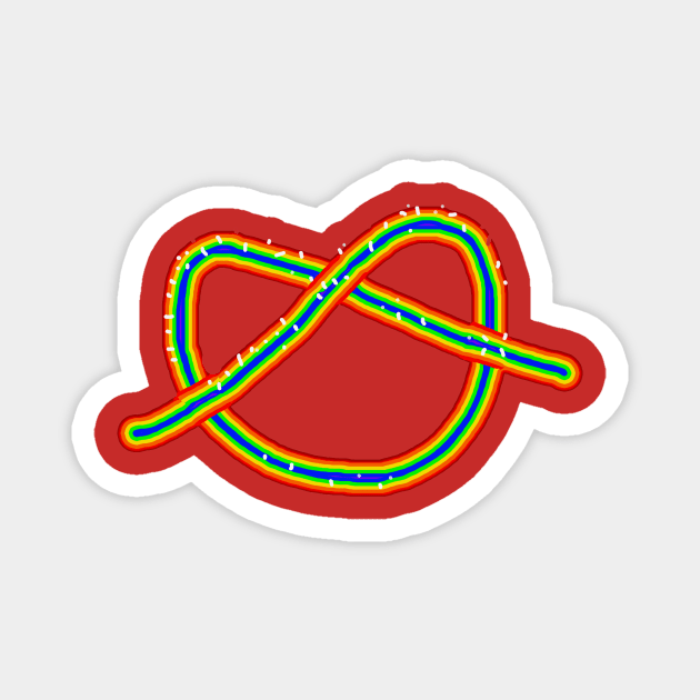 Rainbow Hot Pretzel Magnet by Bluedaisy66