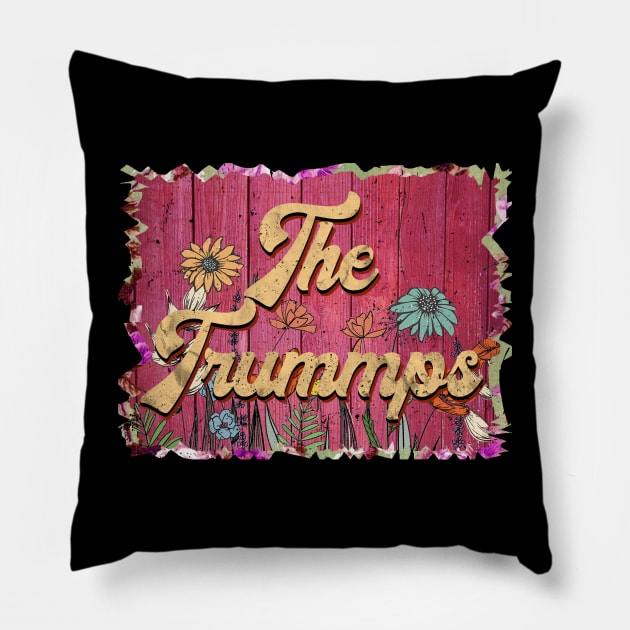 Classic Trummps Personalized Flowers Proud Name Pillow by BilodeauBlue