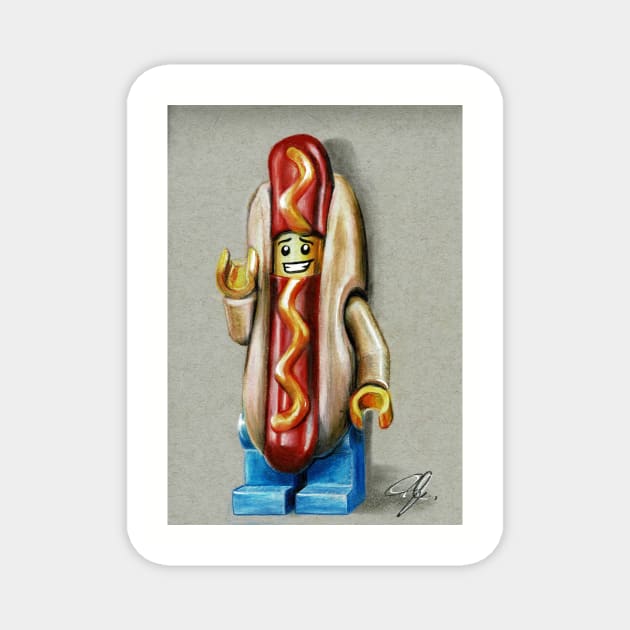 hot dog guy Magnet by Scottanthonyartwork