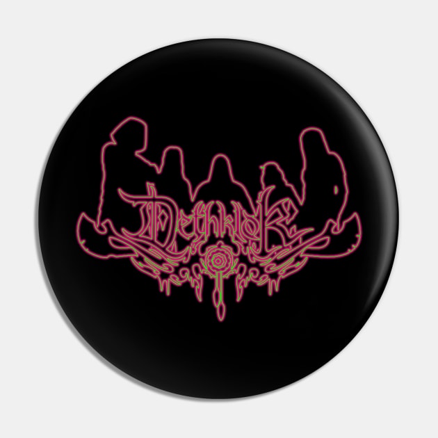 Toxic Glow Neon Sign Dethklok Logo Pin by gkillerb