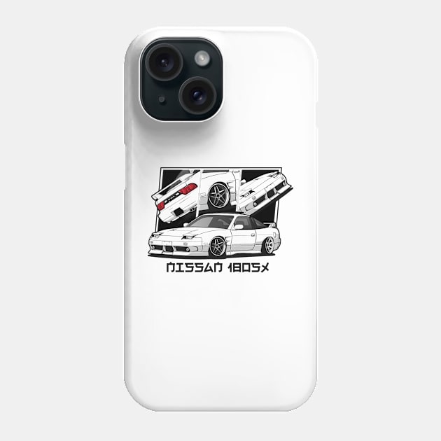 Nissan 180SX JDM Car Phone Case by T-JD