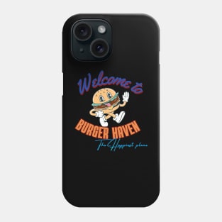 Cute Hamburger Welcome to Burger Haven Phone Case