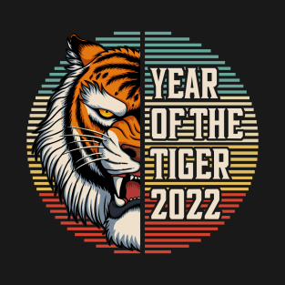 Vintage 2022 Year of the Tiger Chinese Zodiac T-Shirt