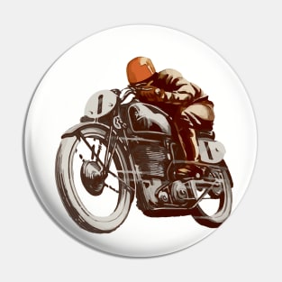 Retro Rides: Vintage Motorcycle Cafe Racer Pin