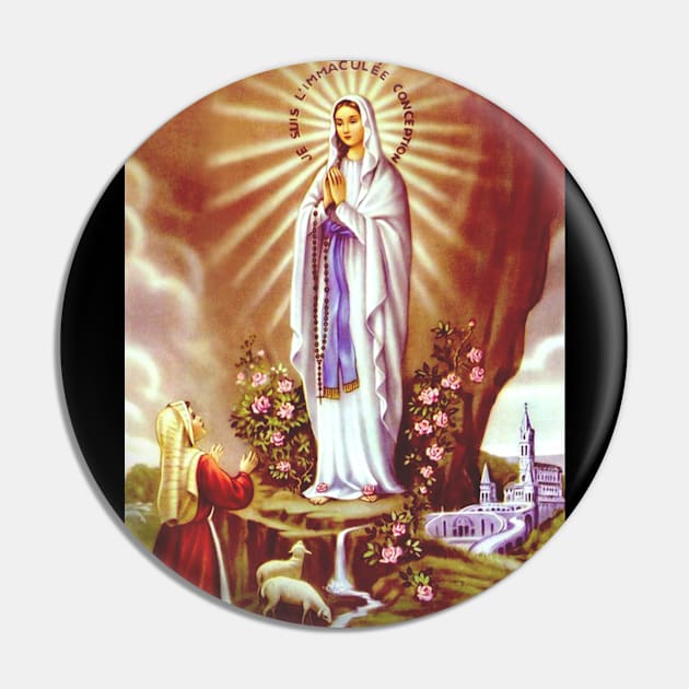 Our Lady of Lourdes Pin by pantocratorsavaot