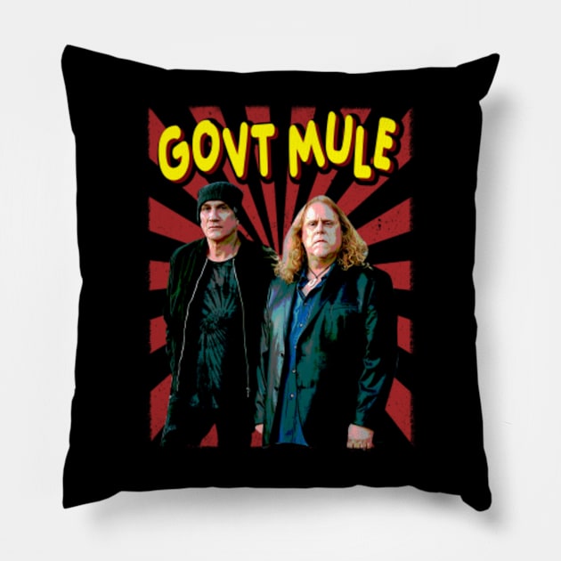 Jam Band Legends Mule Fanatic Blues Rock Fashion Pillow by Black Hole color