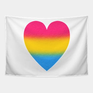 Gradient Pansexual Pride Heart Tapestry