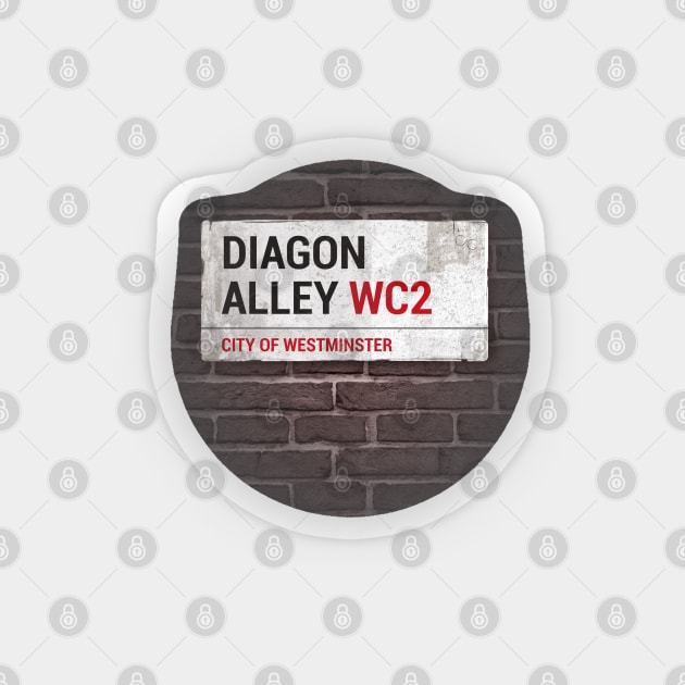 Diagon Alley Magnet by Curvilineo