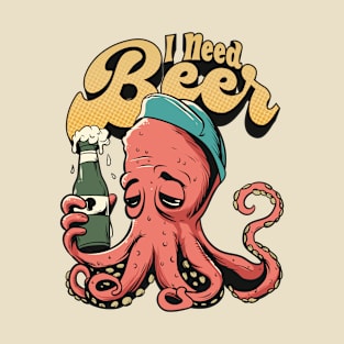 I Need Beer // Retro Style Design T-Shirt