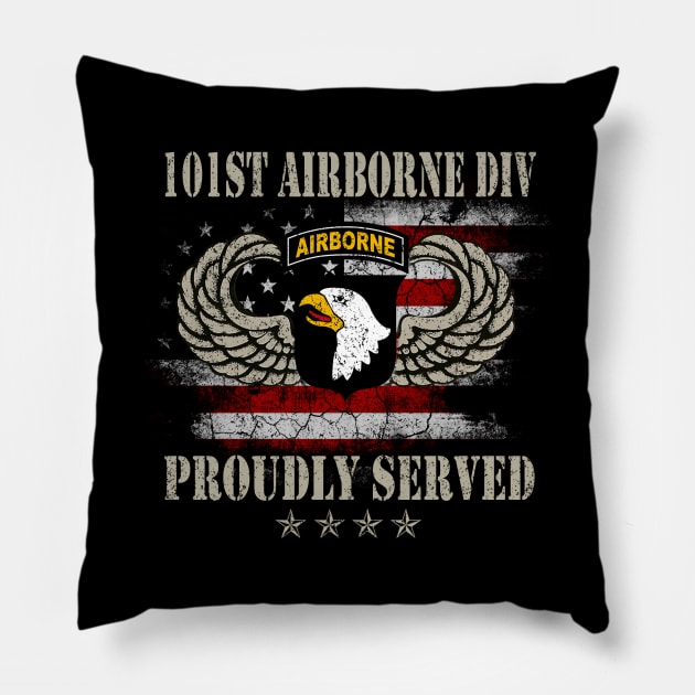 Paratrooper 101st Airborne Divition Proudly Served Pillow by floridadori