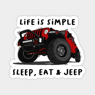 American Jeep Red Magnet