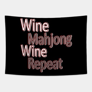 Wine Mahjong Repeat Mah Jong Tapestry