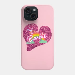 Barbie Love hearts & Rainbow Phone Case