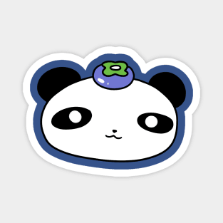 Blueberry Panda Face Magnet