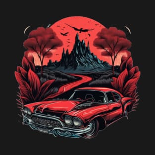 Red car Funny design T-Shirt