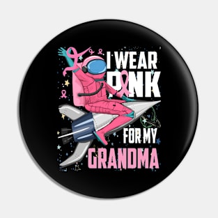 Breast Cancer Awareness, I wear pink for my Grandma, i wear pink for my grandma toddler Pin