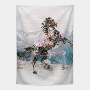 Floral Horse Tapestry